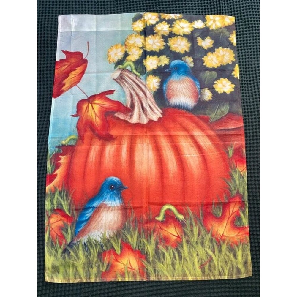 Outdoor Garden Flag Autumn Fall Halloween Welcome Artist Sheri Hart
